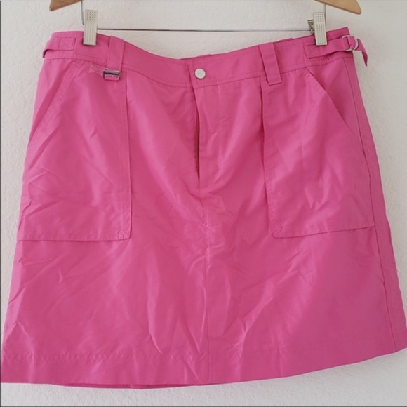 NWT Ralph Lauren Pink Satin Golf Skort - Size 14 - Picture 1 of 6